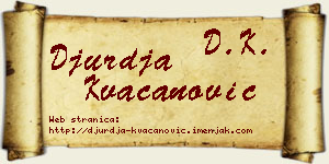 Đurđa Kvačanović vizit kartica